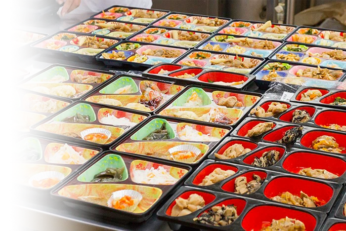 豊富な種類のお弁当のメニュー